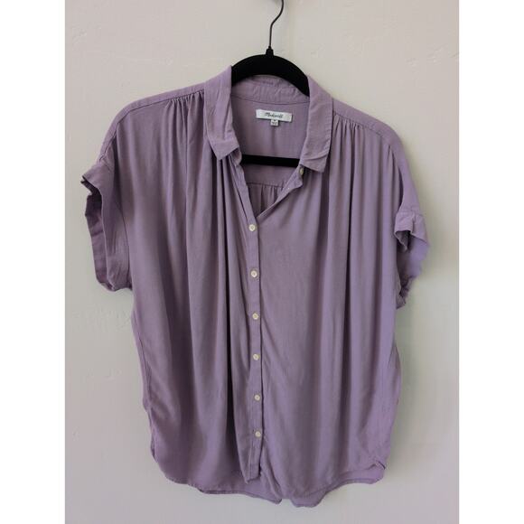 Madewell Central Drapey Shirt in Serene Lavender size M - Picture 2 of 5